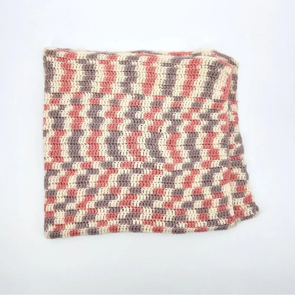 Blanket Crochet Handmade Size 42” x 43”